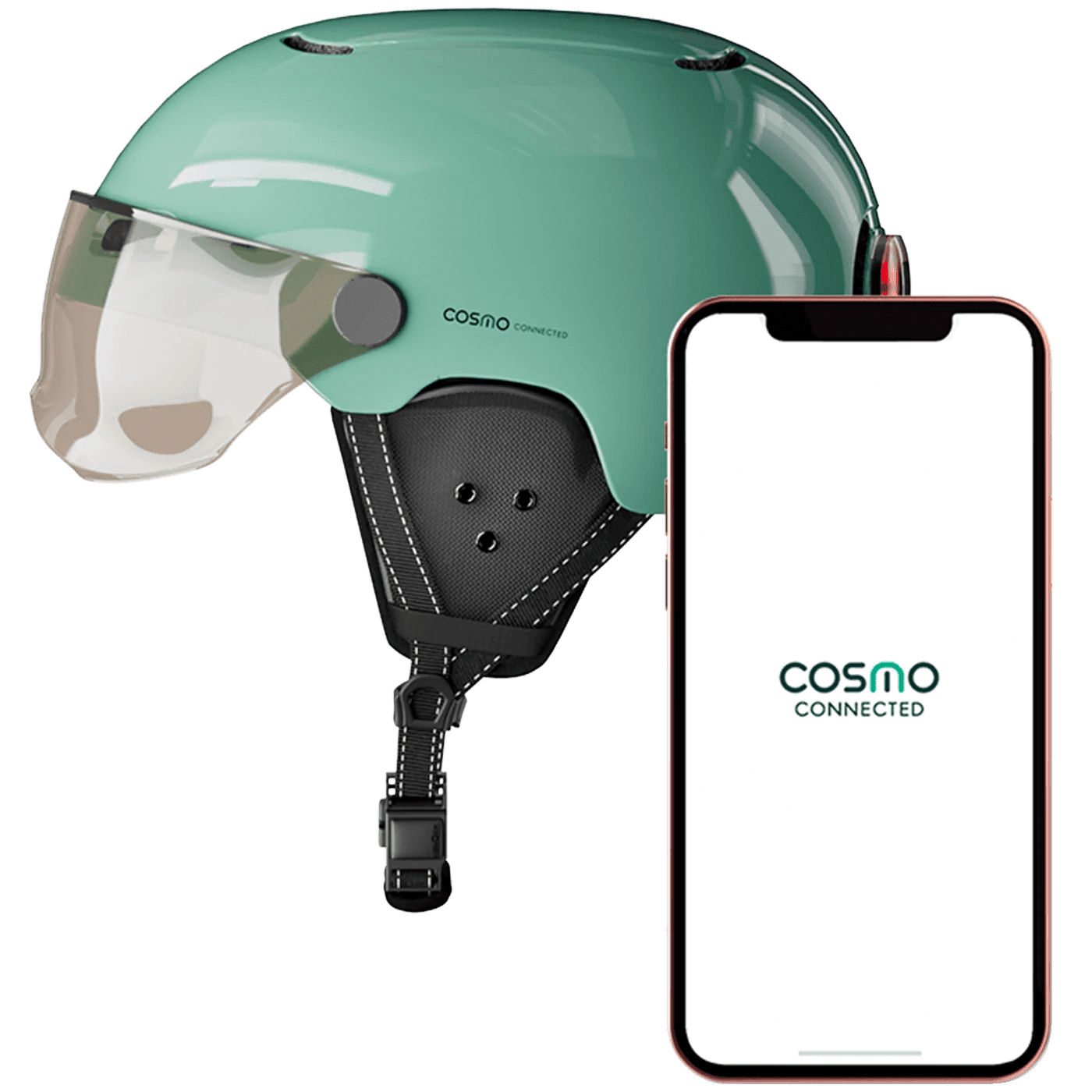 Casque vélo Cosmo Fusion avec visière et télécommande Beige